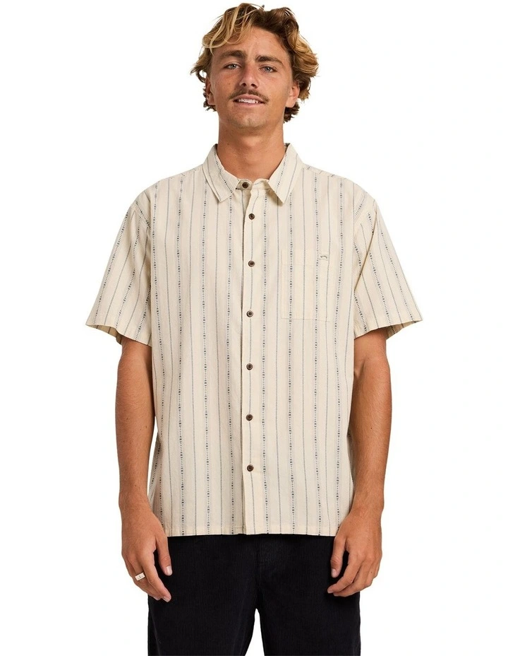 Sundays Jacquard Shirt In Khaki image 1