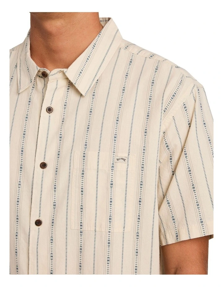 Sundays Jacquard Shirt In Khaki image 4