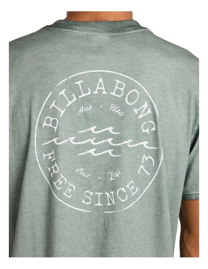 Big Wave Daz T-Shirt In Silt Green image 4