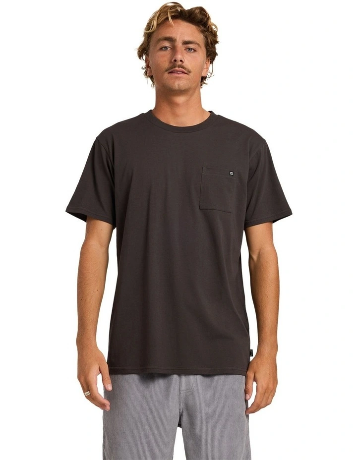 Premium Pocket T-Shirt In Raven image 1