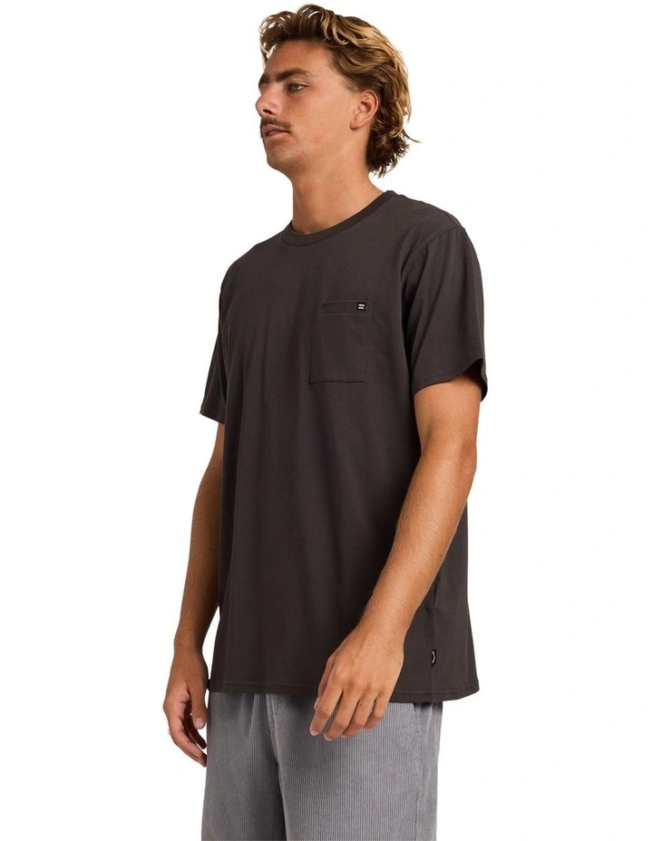 Premium Pocket T-Shirt In Raven image 3