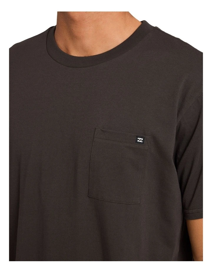 Premium Pocket T-Shirt In Raven image 4