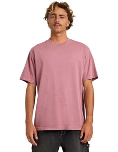 Premium Wave Wash T-Shirt In Red Dahlia