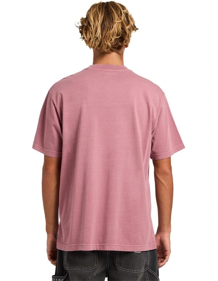 Premium Wave Wash T-Shirt In Red Dahlia image 2