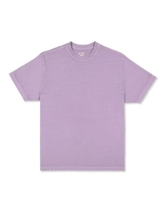 Premium Wave Wash T-Shirt In Purple Ash