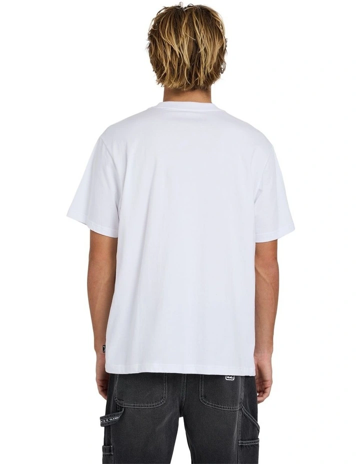 Premium Wave Wash T-Shirt In White image 2