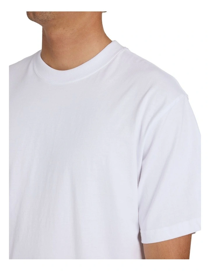 Premium Wave Wash T-Shirt In White image 4