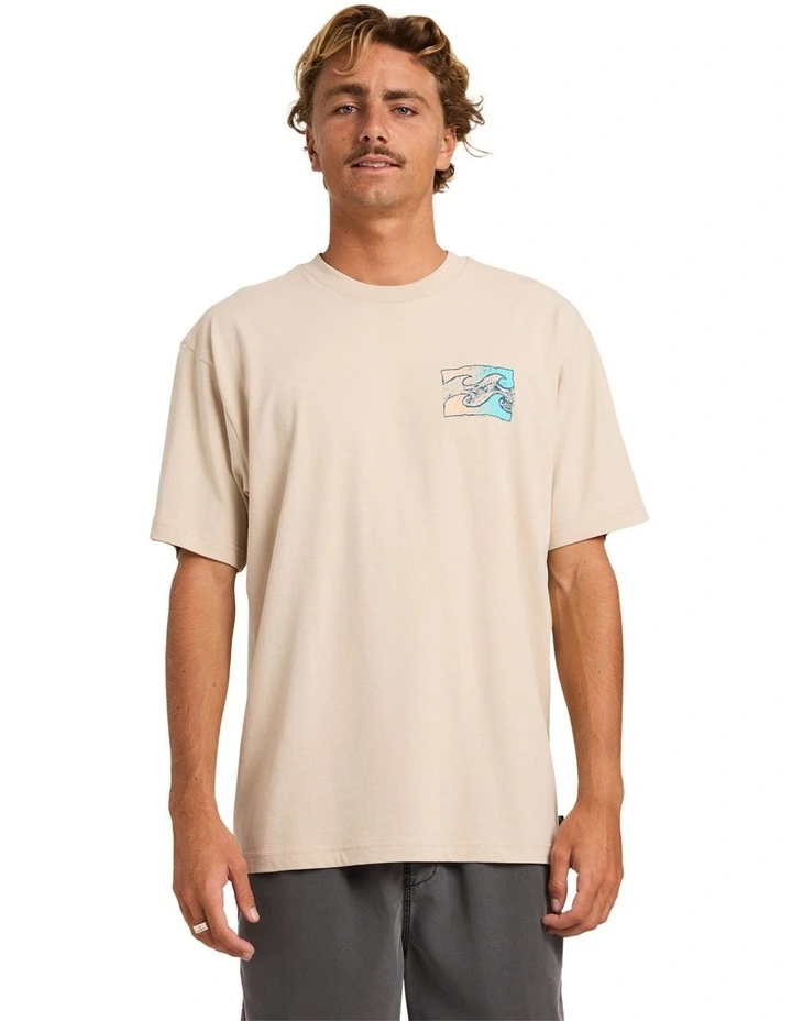 Crayon Wave T-Shirt In Oatmeal image 1