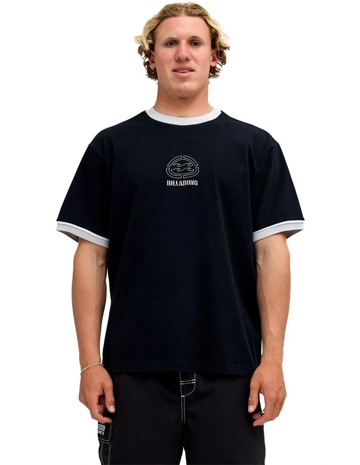 Spec 73 Bio Ringer Shirt In Black image 1
