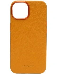 iPhone 14 Pebble Plus Magsafe Case With Screen Protector in Orange