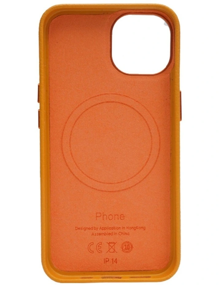 iPhone 14 Pebble Plus Magsafe Case With Screen Protector in Orange image 2