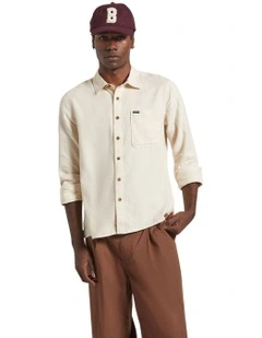 Hasting Light Weight Flannel Shirt in White