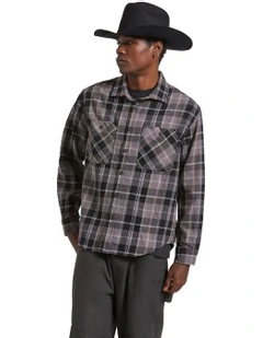 Vintage Wash Flannel Shirt in Black