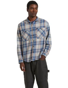 Vintage Wash Flannel Shirt in Blue