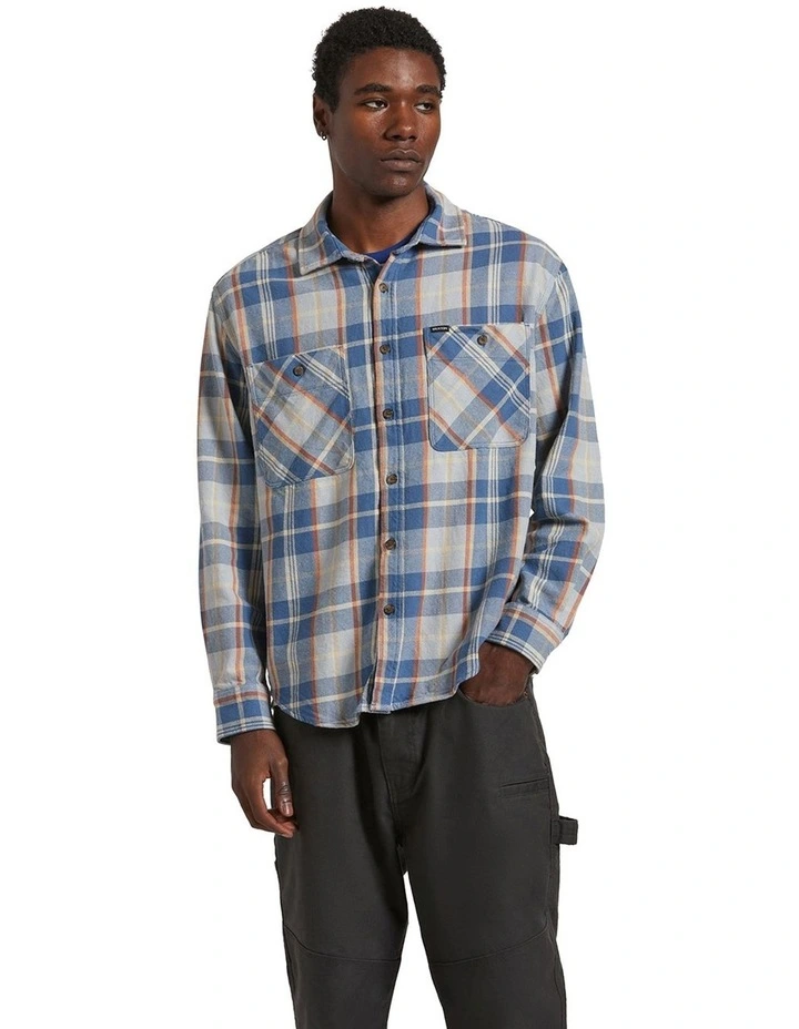Vintage Wash Flannel Shirt in Blue image 1