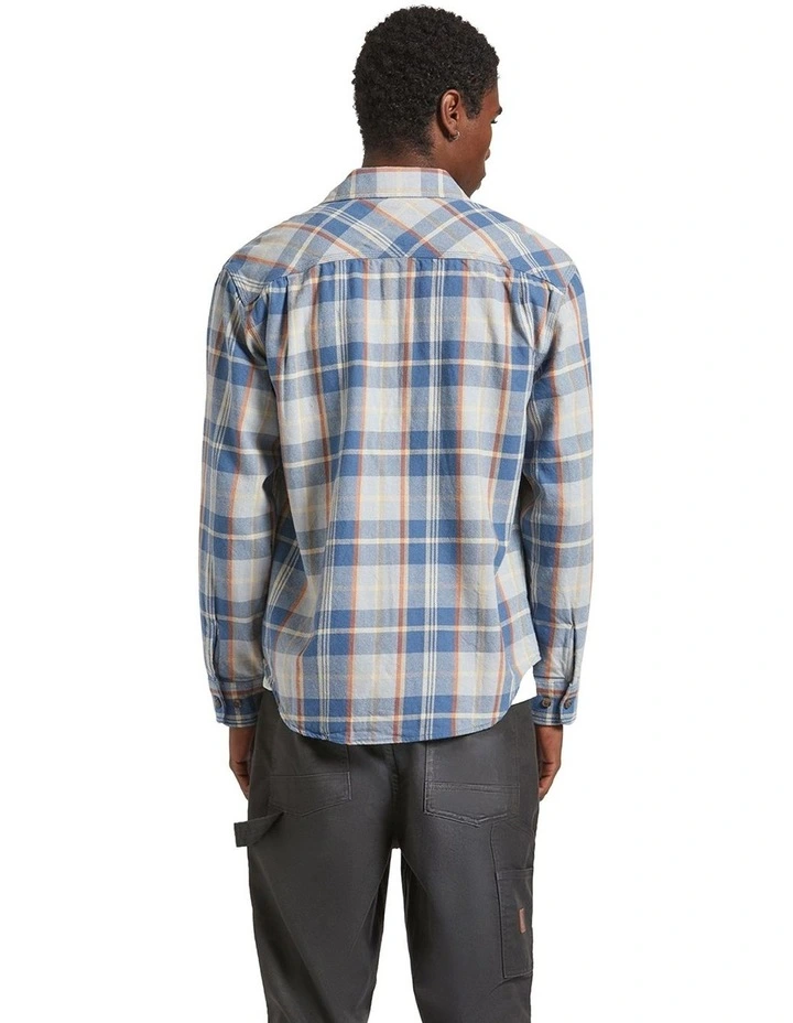 Vintage Wash Flannel Shirt in Blue image 2