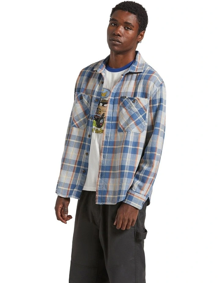 Vintage Wash Flannel Shirt in Blue image 4