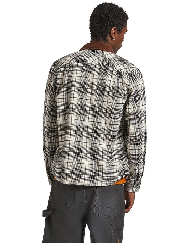 Builders Bowery Performance Flannel Shirt in Light Khaki image 2