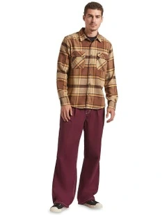 Bowery Flannel Shirt in Tan