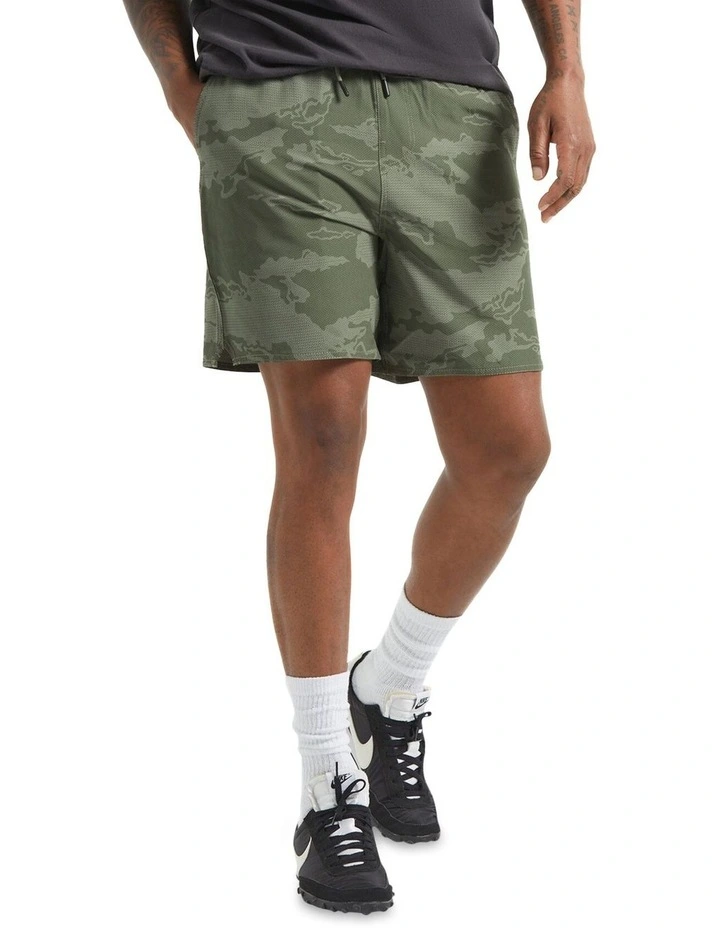 Journey Active Tiger Camo Shorts in Olive image 1