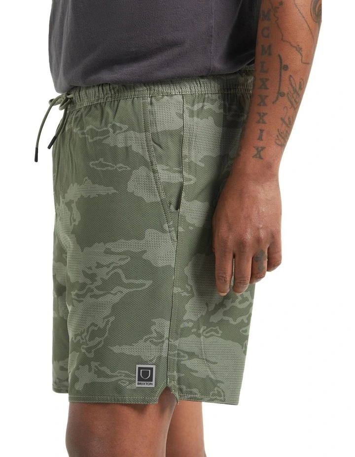 Journey Active Tiger Camo Shorts in Olive image 5