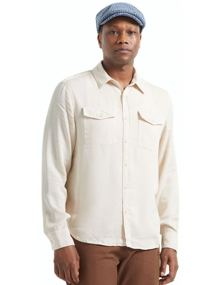 Cool Comfort Wayne Long Sleeve Shirt in Whitecap image 1