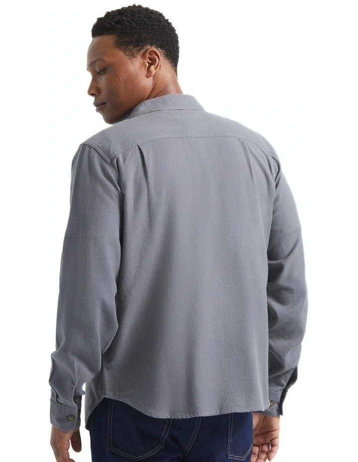 Bowery Ultra Flannel Shirt in Future Grey image 2