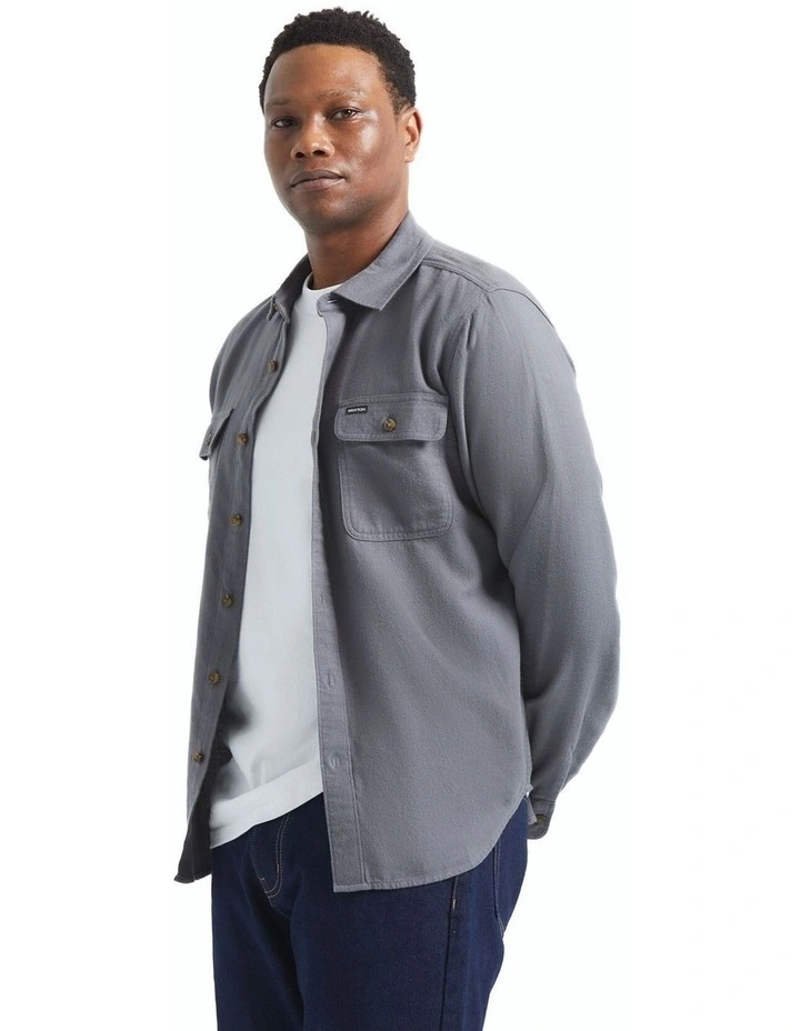 Bowery Ultra Flannel Shirt in Future Grey image 3
