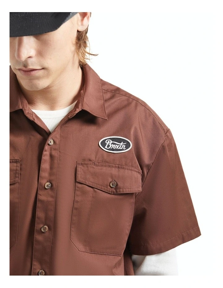 Builders Olson Short Sleeve Shirt in Chocolate image 3