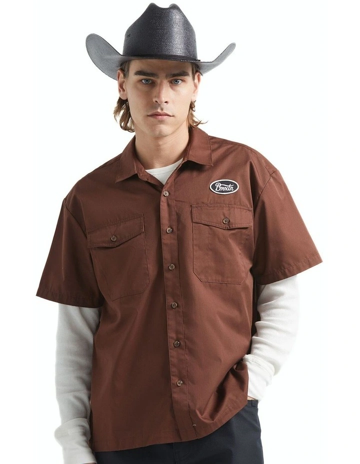 Builders Olson Short Sleeve Shirt in Chocolate image 4