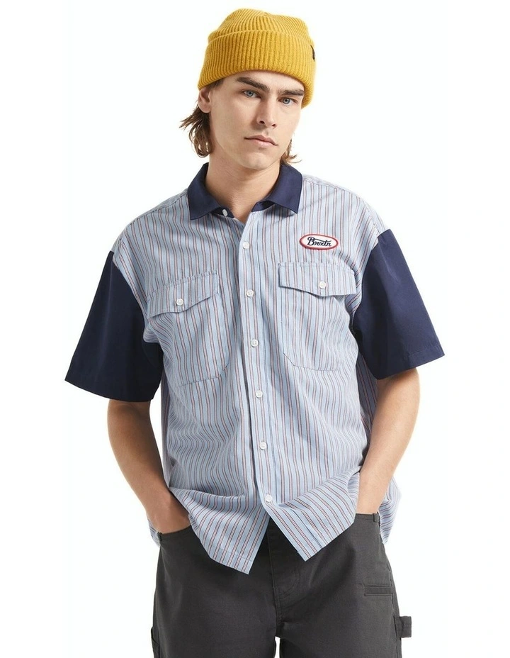Builders Olson Short Sleeve in Blue Aura Stripe image 3