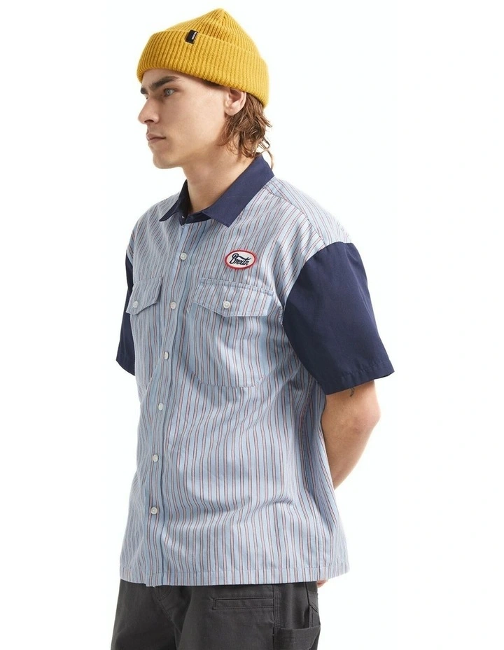 Builders Olson Short Sleeve in Blue Aura Stripe image 4