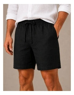 Classic Linen Shorts - Black