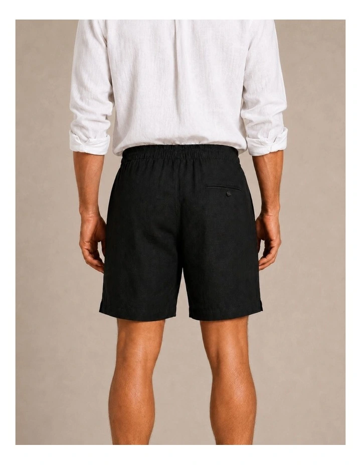 Classic Linen Shorts - Black image 2