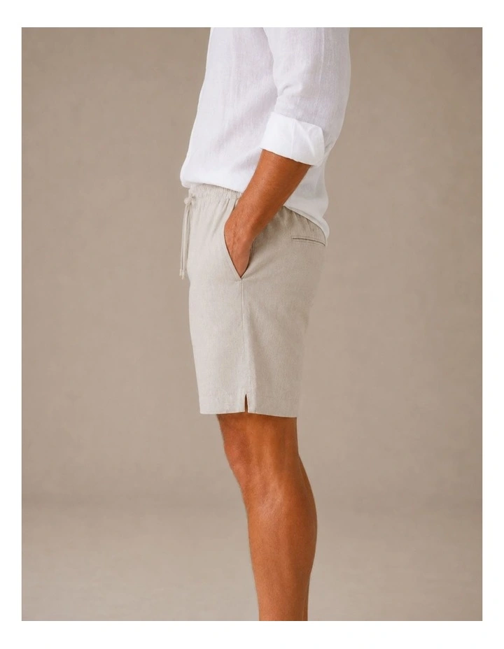 Classic Linen Shorts - Natural image 3
