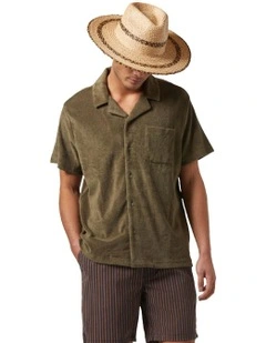 Bunker Terry Cloth Short Sleeve Knit in Ivy Green