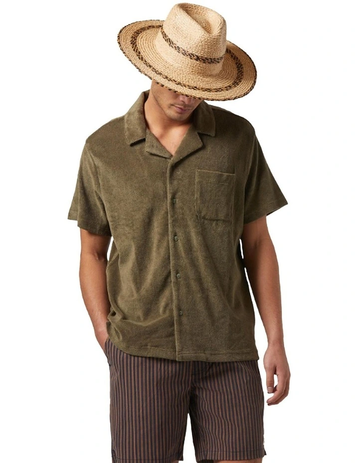 Bunker Terry Cloth Short Sleeve Knit in Ivy Green image 1