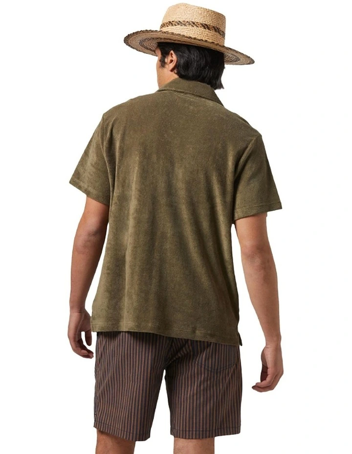 Bunker Terry Cloth Short Sleeve Knit in Ivy Green image 2