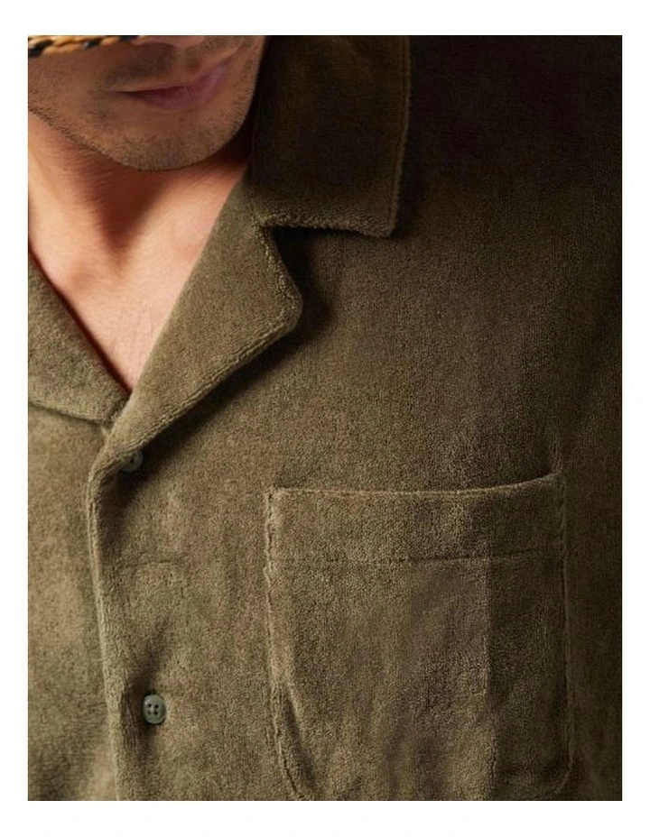 Bunker Terry Cloth Short Sleeve Knit in Ivy Green image 4