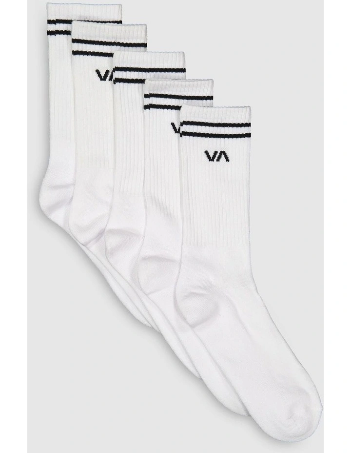 Union Sock 5 Pack in White image 1
