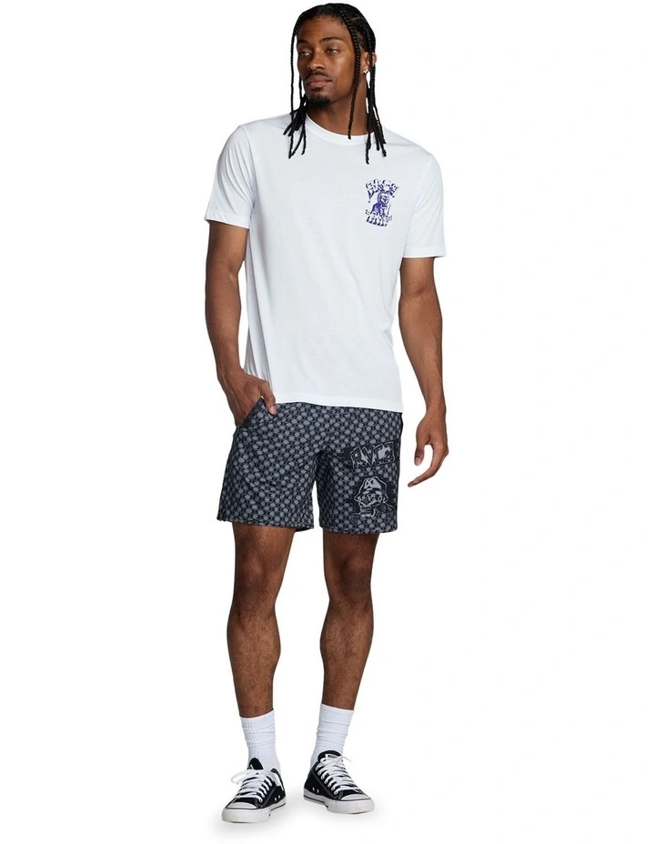 Jesse Barba Skull Wall Short Sleeve T-shirt in White image 4