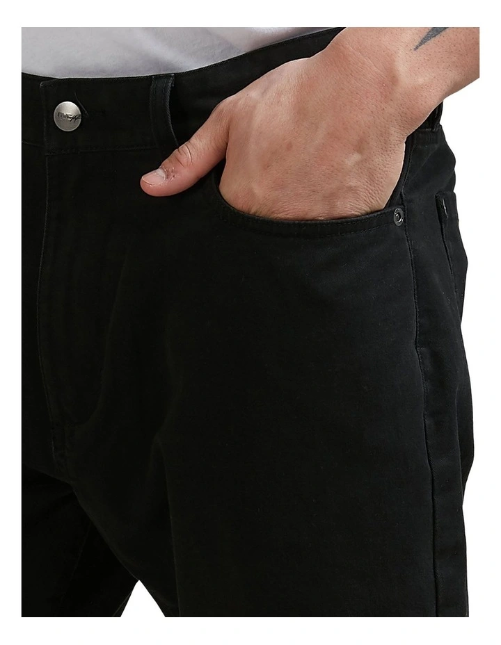 Daggers Twill Denim Jeans in Black image 4