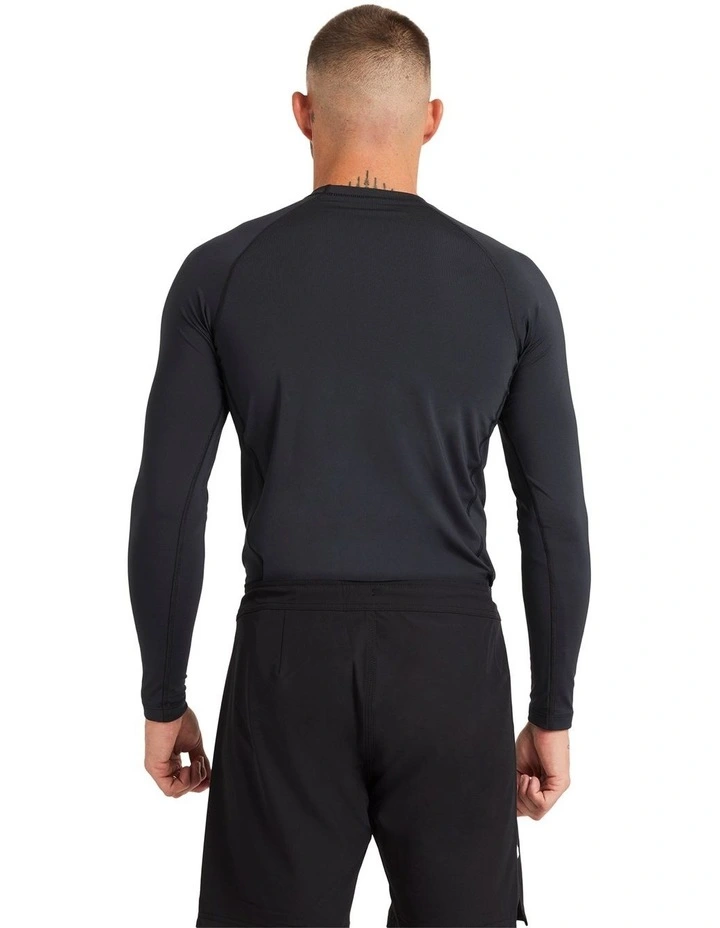 Long Sleeve Rash Vest 2 in Black image 2