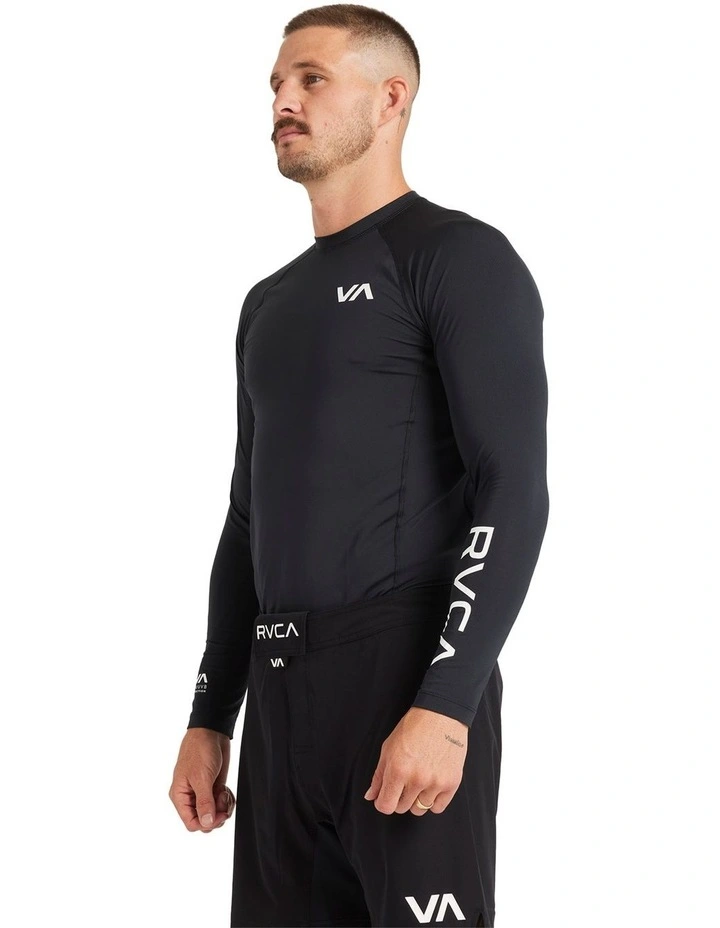 Long Sleeve Rash Vest 2 in Black image 3