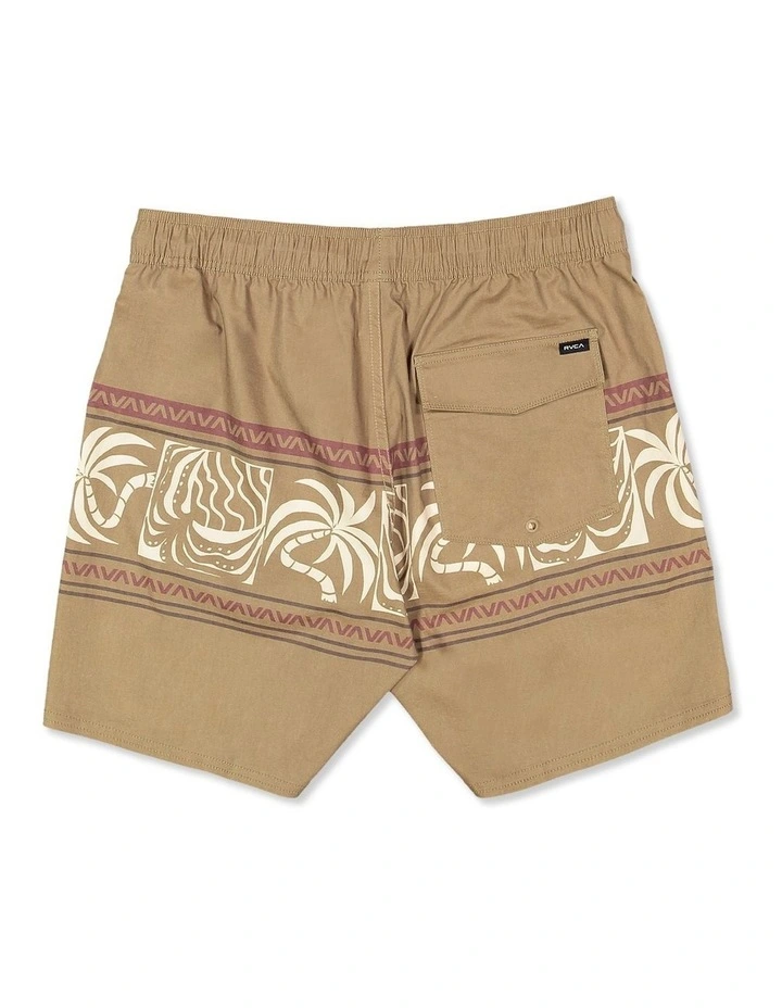 Fronds Divide Elastic 17 Boardshorts in Brown image 2