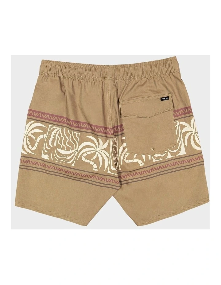 Fronds Divide Elastic 17 Boardshorts In Brown image 2