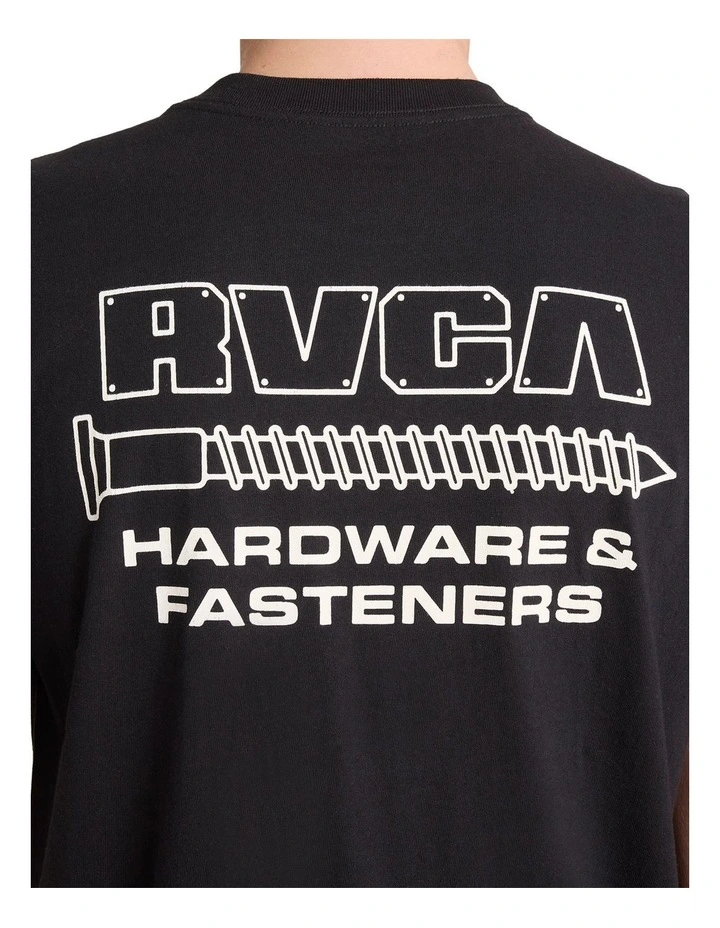 RVCA Fasteners T-Shirt In Black image 4