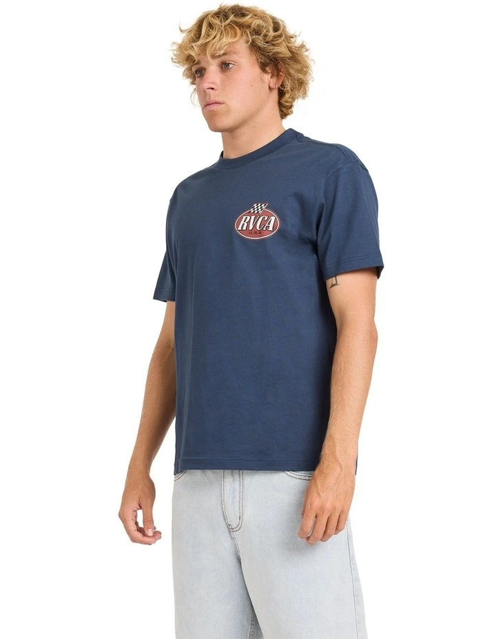 Speed Check T-Shirt In Moody Blue image 3