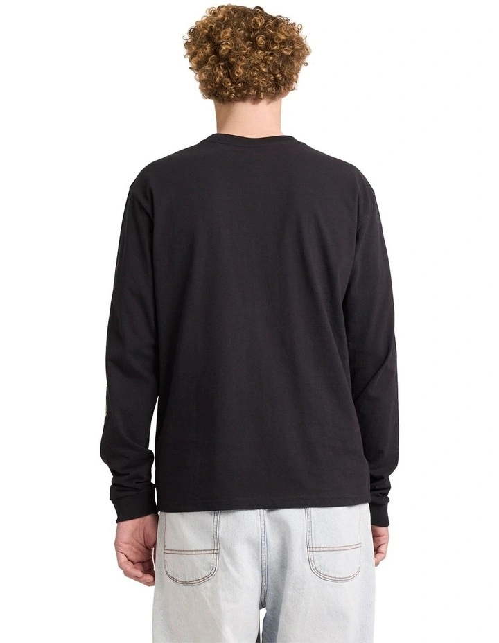 Retract Long Sleeve T-Shirt In Black image 2