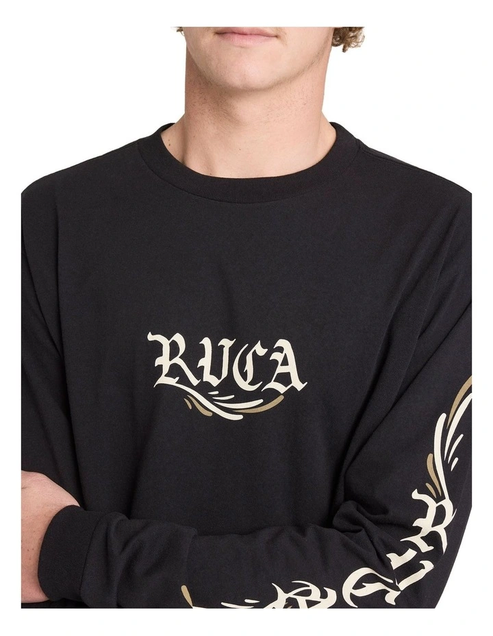 Retract Long Sleeve T-Shirt In Black image 4
